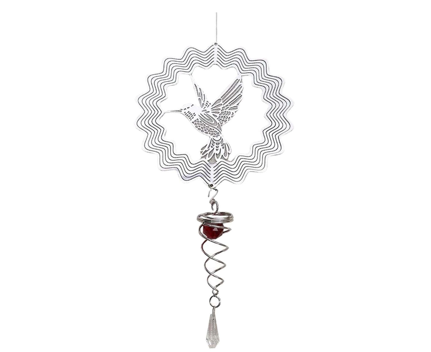 Metal Wind Spinner Rotating Animal Letter Pattern Hanging Pendant Home Ornament-#6 V1263-JX-538