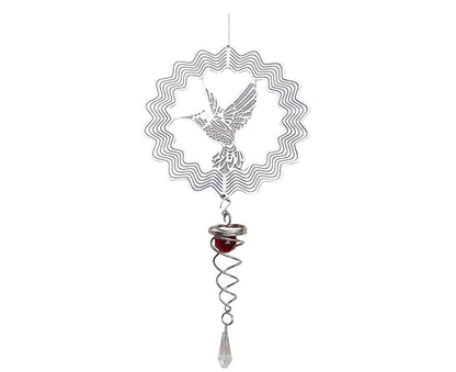 Metal Wind Spinner Rotating Animal Letter Pattern Hanging Pendant Home Ornament-#6 V1263-JX-538