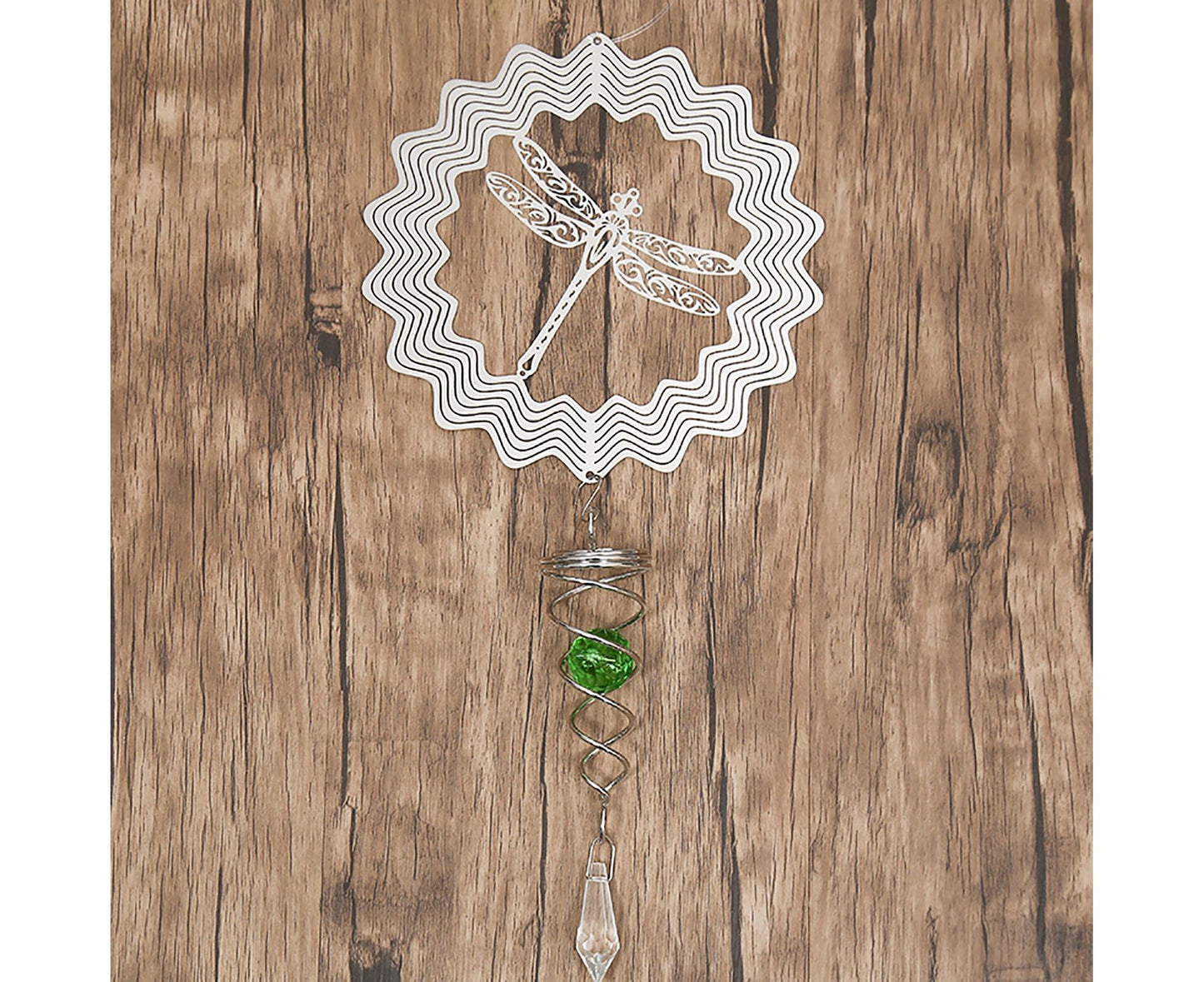 Metal Wind Spinner Rotating Animal Letter Pattern Hanging Pendant Home Ornament-#6 V1263-JX-538