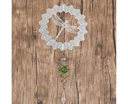 Metal Wind Spinner Rotating Animal Letter Pattern Hanging Pendant Home Ornament-#6 V1263-JX-538