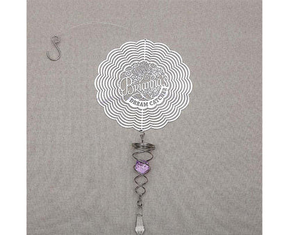 Metal Wind Spinner Rotating Animal Letter Pattern Hanging Pendant Home Ornament-#6 V1263-JX-538
