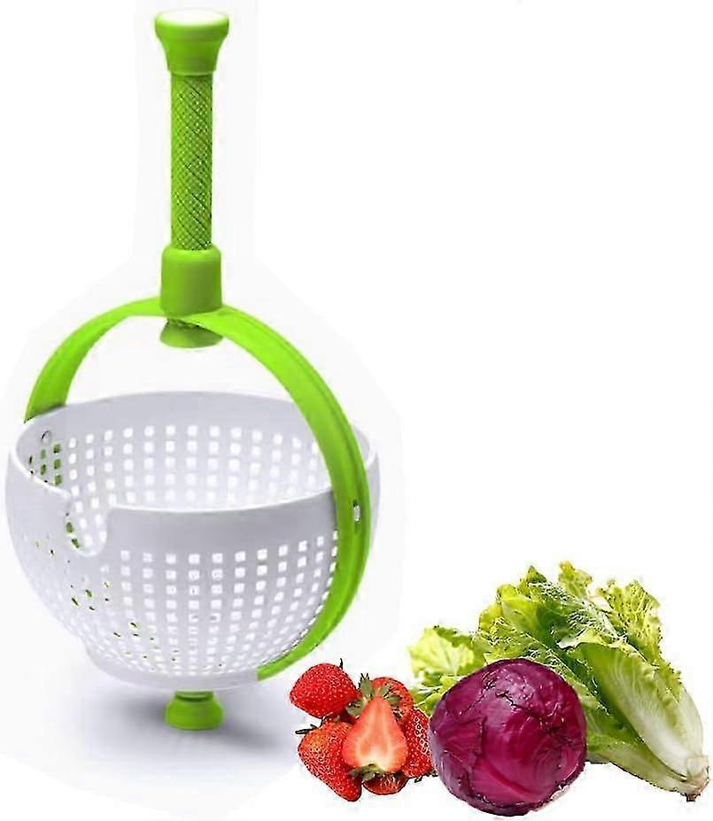 Collapsible Salad Spinner, 3 Quart Large Capacity Dryer V1263-JX-5380