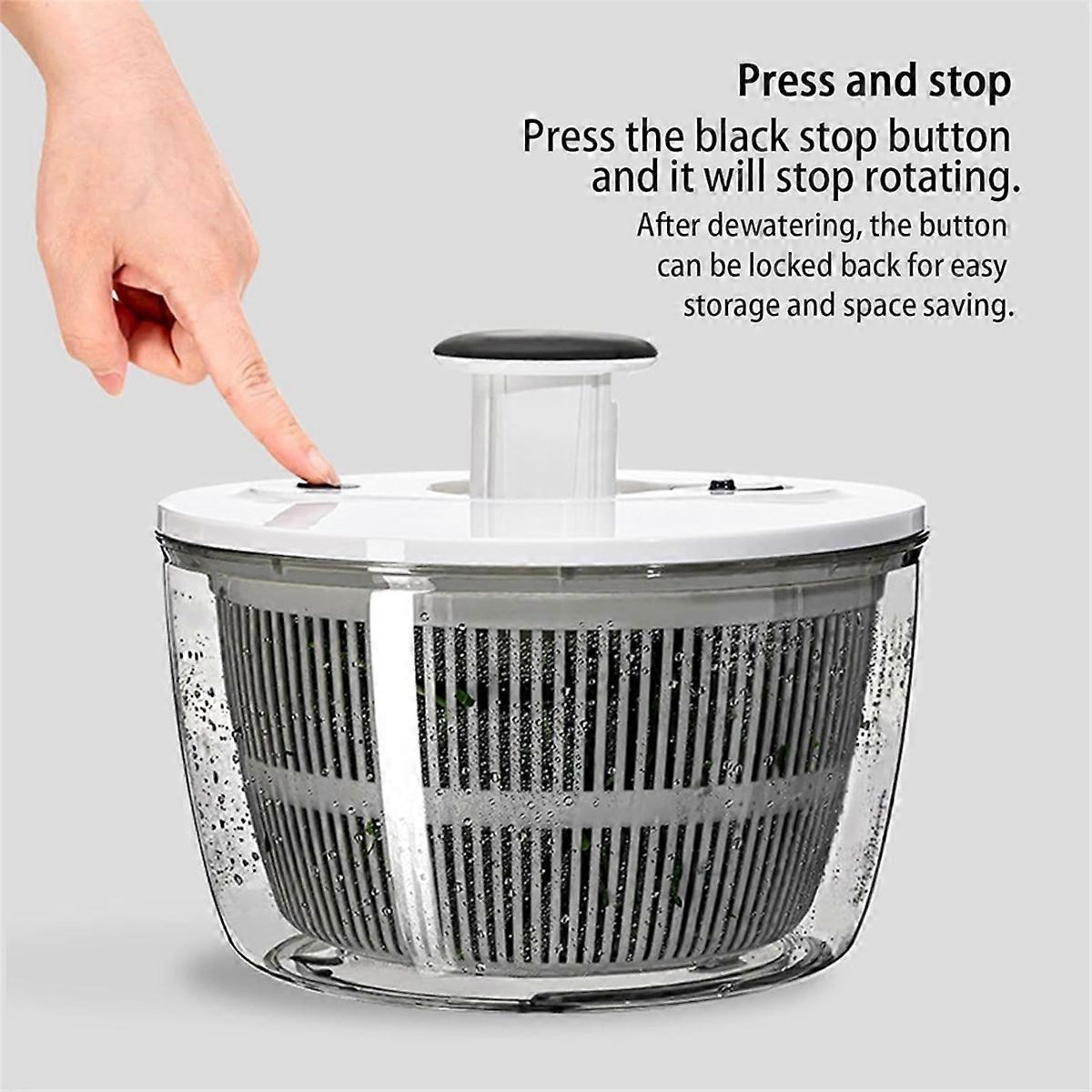 Vegetable and Fruit Dryer Spinner, Multi-Use Salad Washer V1263-JX-5386