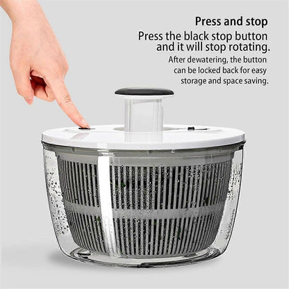 Vegetable and Fruit Dryer Spinner, Multi-Use Salad Washer V1263-JX-5386