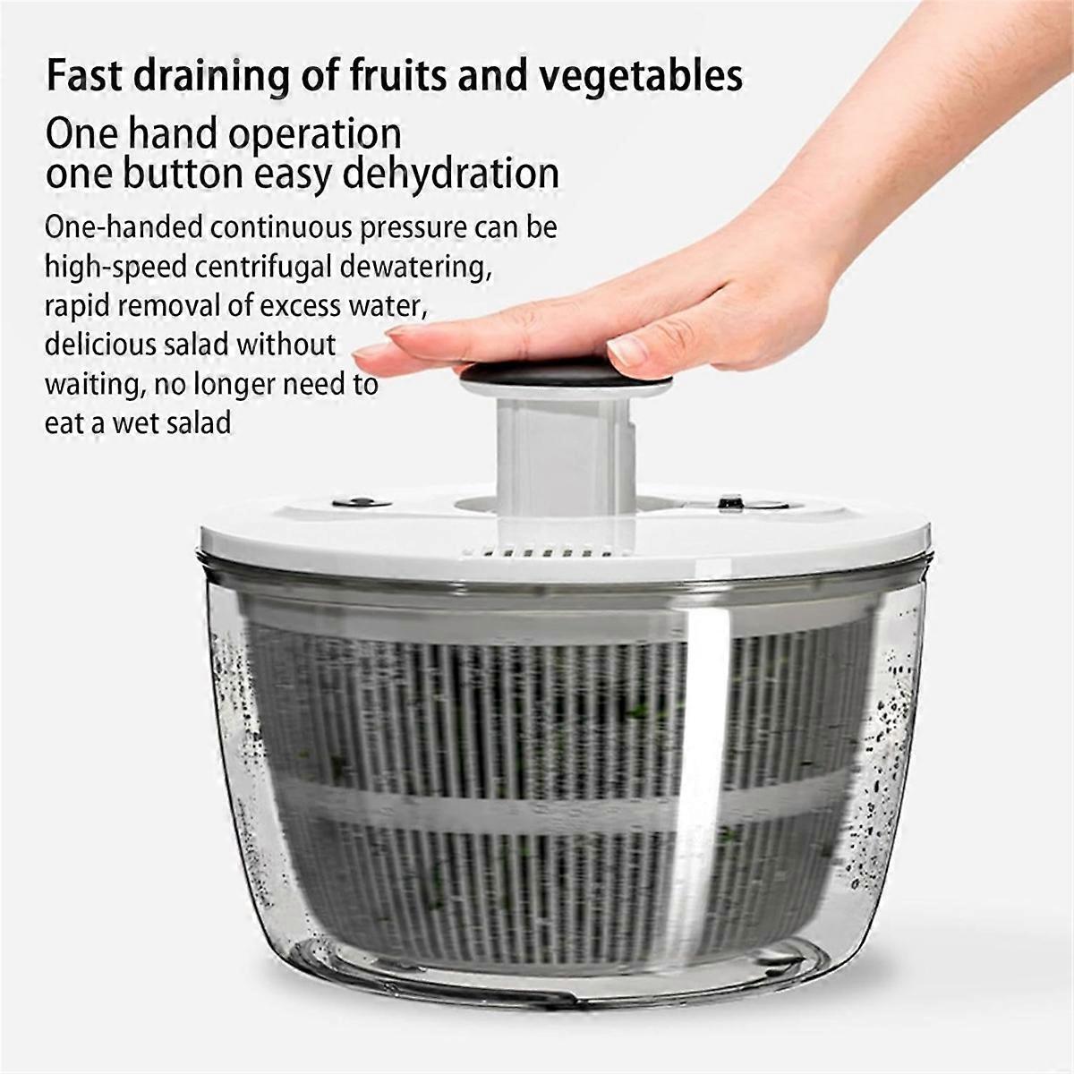 Vegetable and Fruit Dryer Spinner, Multi-Use Salad Washer V1263-JX-5386
