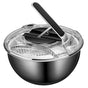 3.5L Stainless Steel Salad Spinner, Double-Layer Press Fruit Vegetable Dryer V1263-JX-5388