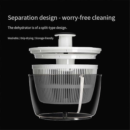 Manual Salad Spinner and Dehydrator, Large Vegetable Dryer V1263-JX-5389