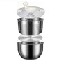 6L Stainless Steel Salad Spinner with PP Lid, Fruit & Veg Washer V1263-JX-5393