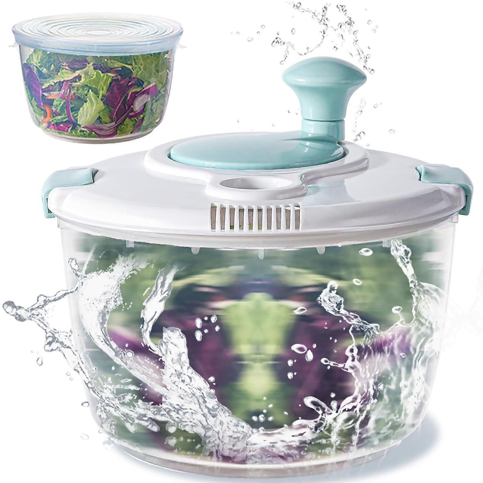 Salad Spinner 4.8Qt Vegetable Lettuce Washer Dryer Bowl V1263-JX-5394