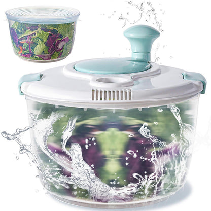 Salad Spinner 4.8Qt Vegetable Lettuce Washer Dryer Bowl V1263-JX-5394