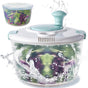 Salad Spinner 4.8Qt Vegetable Lettuce Washer Dryer Bowl V1263-JX-5394