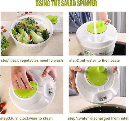 Foldable Salad Spinner with Cover, Veg & Fruit Washer Dryer, Small V1263-JX-5395