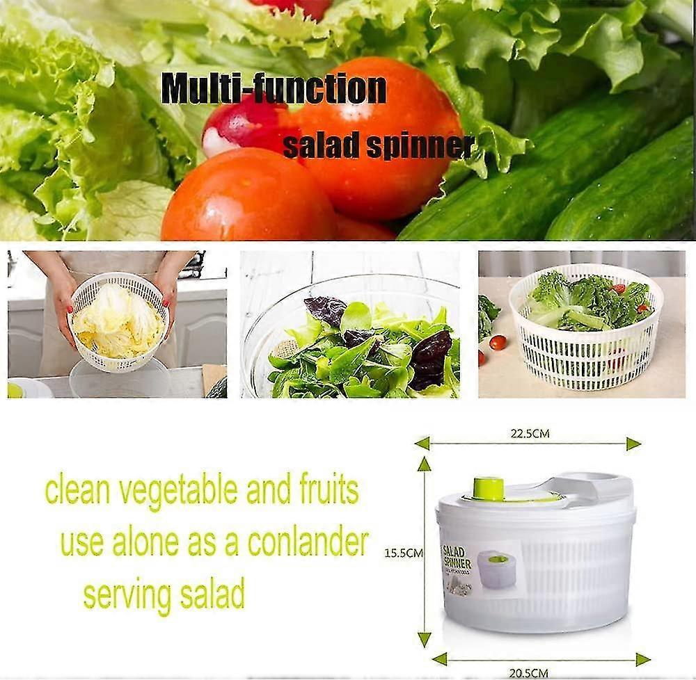 Foldable Salad Spinner with Cover, Veg & Fruit Washer Dryer, Small V1263-JX-5395