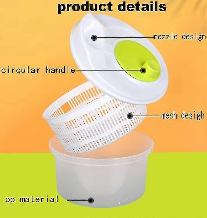 Foldable Salad Spinner with Cover, Veg & Fruit Washer Dryer, Small V1263-JX-5395