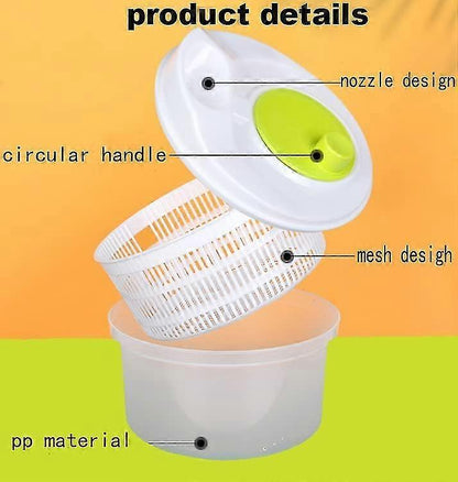 Foldable Salad Spinner with Cover, Veg & Fruit Washer Dryer, Small V1263-JX-5395