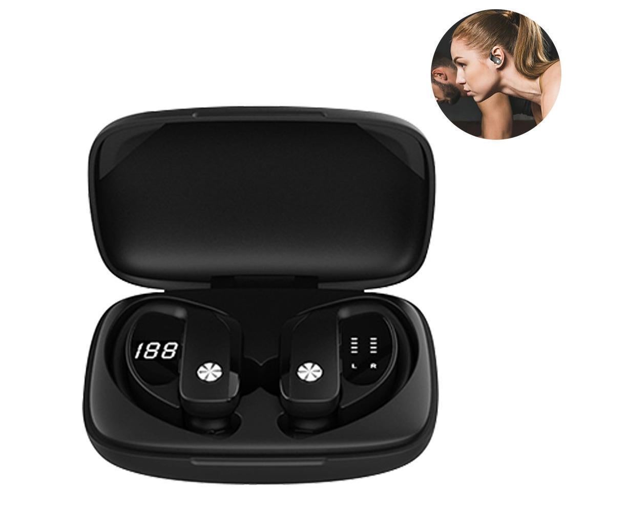 Wireless Earbuds - Waterproof - LED Display Bluetooth Earphones with Mic for Sports V1263-JX-54