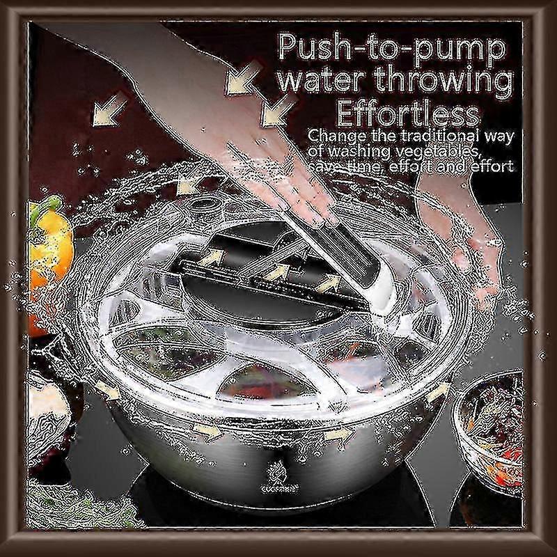 3.5L Salad Spinner Fruits & Vegetable Washer Dryer Kitchen Tool V1263-JX-5401