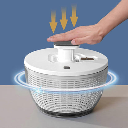6L Salad Spinner with One-Hand Pump, Lettuce & Fruit Washer Dryer V1263-JX-5402