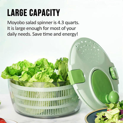 Salad Spinner 4.3Qt Quick Dryer for Lettuce, Fruits & Vegetables V1263-JX-5403