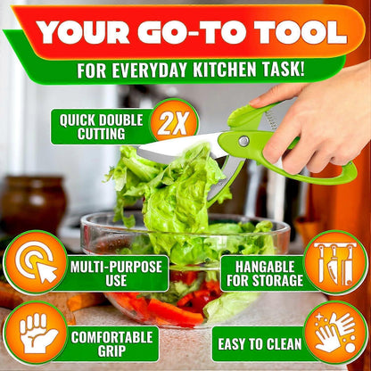 Salad Scissors Lettuce Shredder Chopper Kitchen Salad Tool V1263-JX-5405