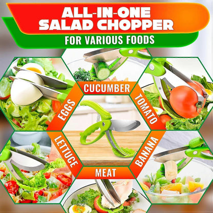 Salad Scissors Lettuce Shredder Chopper Kitchen Salad Tool V1263-JX-5405