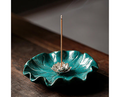 Lotus Leaf Mini Incense Holder for Teahouse-L V1263-JX-541
