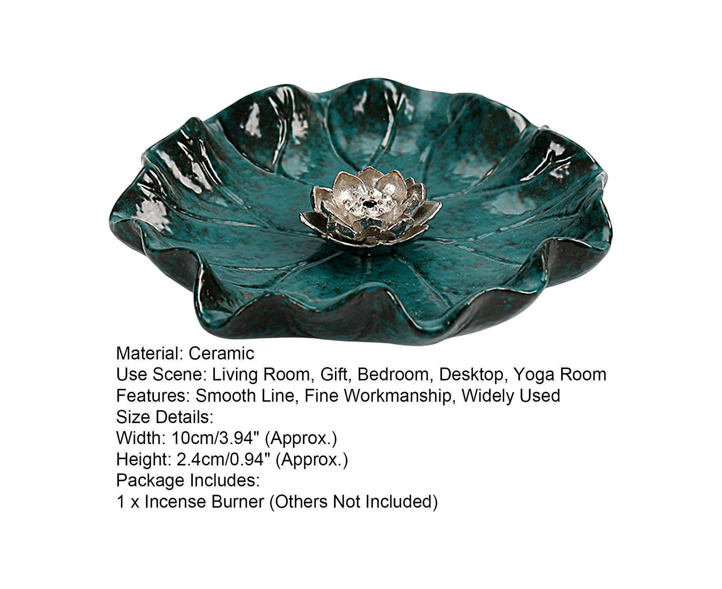 Lotus Leaf Mini Incense Holder for Teahouse-L V1263-JX-541