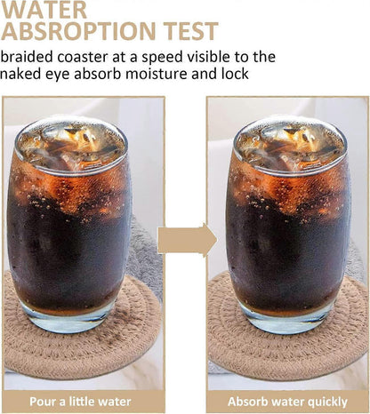 1pc Handmade Super Absorbent Drink Coaster V1263-JX-5412