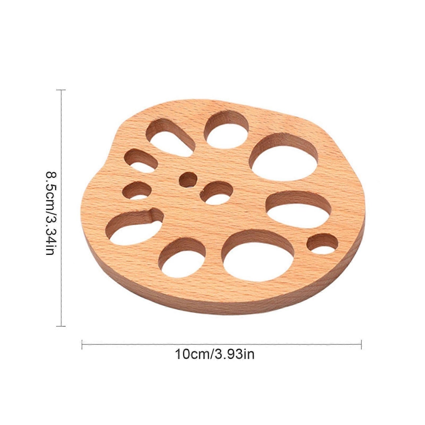 Wooden Drink Coaster Lotus Root Slice Design V1263-JX-5413