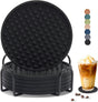 Silicone Drink Coasters with Holder Tabletop Protection V1263-JX-5414