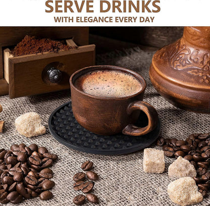 Silicone Drink Coasters with Holder Tabletop Protection V1263-JX-5414