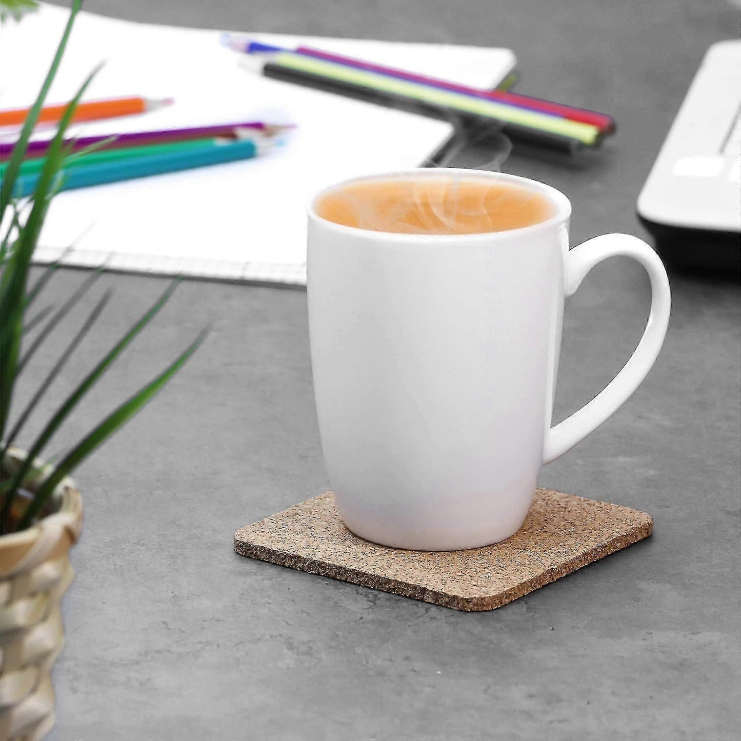 20pcs Round Cork Drink Coasters for Glasses V1263-JX-5419