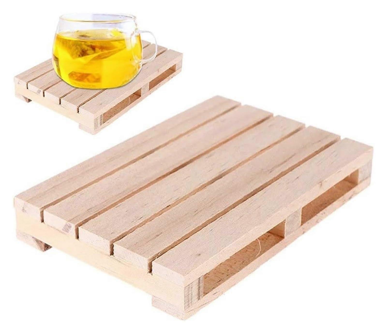 Mini Wooden Pallet Drink Coasters 12x8x1.8cm for Home or Restaurant V1263-JX-5424