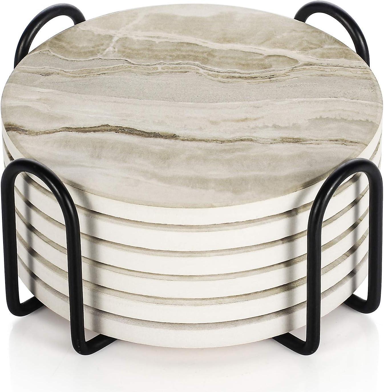Marble Absorbent Drink Coasters Table Protection V1263-JX-5426
