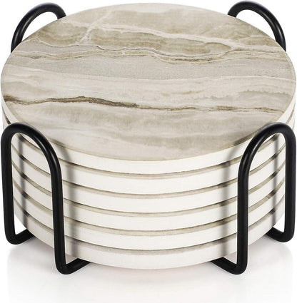 Marble Absorbent Drink Coasters Table Protection V1263-JX-5426