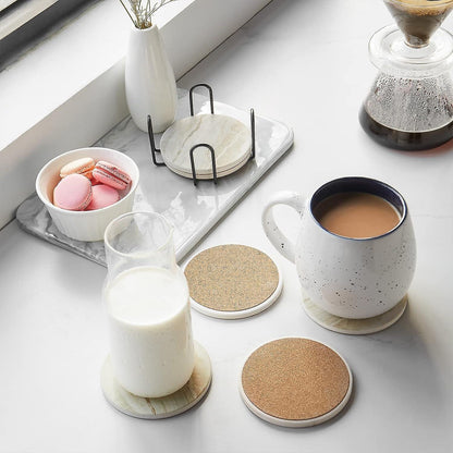 Marble Absorbent Drink Coasters Table Protection V1263-JX-5426