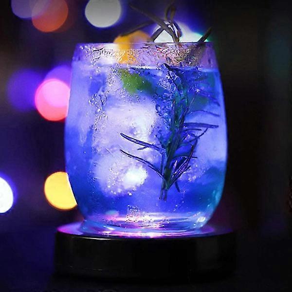 4pcs LED Drink Coasters with Light Sensor for Bar Party V1263-JX-5428
