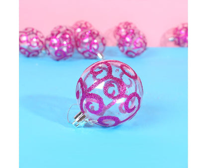 9Pcs Xmas Tree Balls for Home-Purple V1263-JX-543