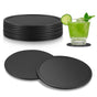 8pcs Round Black Silicone Drink Coasters for Glasses Cups V1263-JX-5430