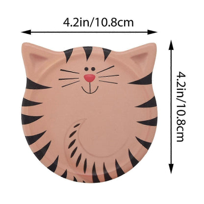 4pcs Absorbent Ceramic Drink Coasters Cute Design for Coffee Milk Tea V1263-JX-5431