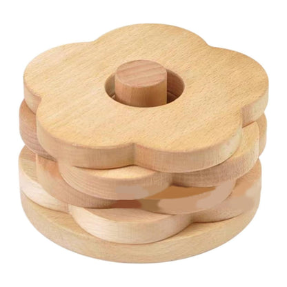 Wooden Drink Coasters Cup Mats Table Protection V1263-JX-5432