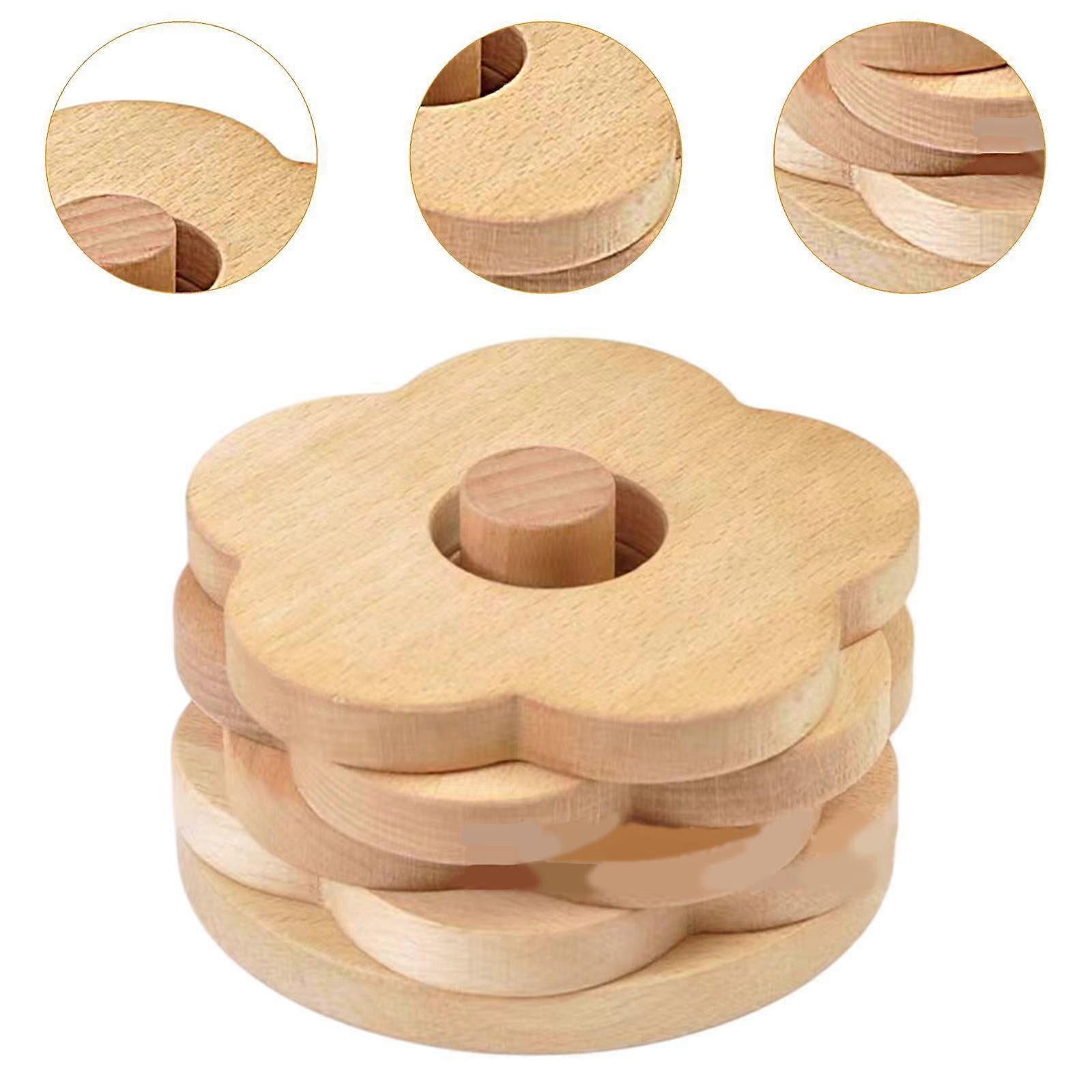 Wooden Drink Coasters Cup Mats Table Protection V1263-JX-5432