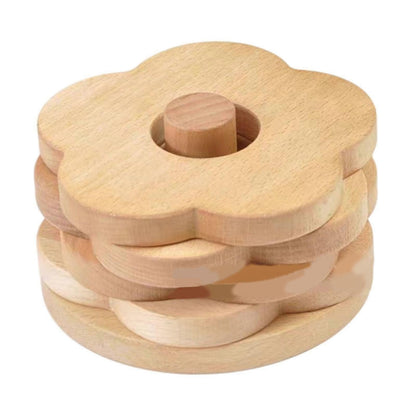 Wooden Drink Coasters Cup Mats Table Protection V1263-JX-5432