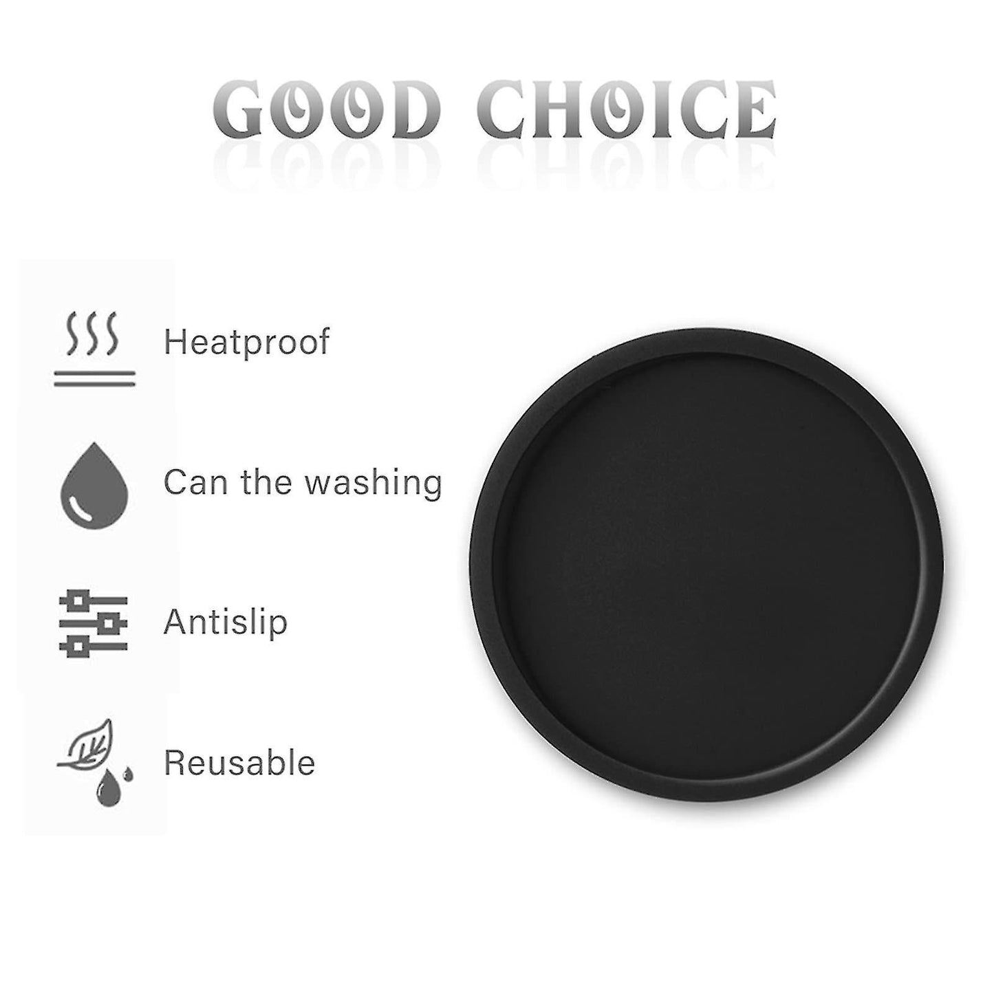 4pcs Silicone Drink Coasters Non-Slip Cup Mats for Hot Cold Drinks Coffee V1263-JX-5436