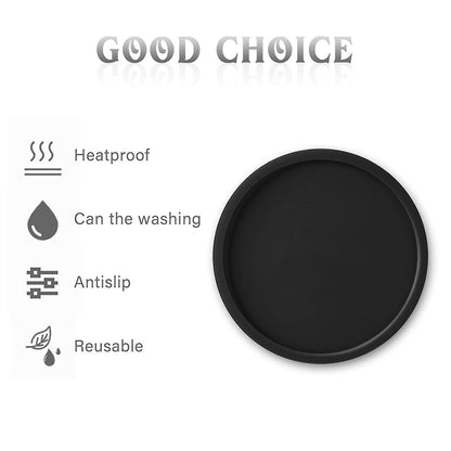 4pcs Silicone Drink Coasters Non-Slip Cup Mats for Hot Cold Drinks Coffee V1263-JX-5436