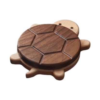 Wooden Cartoon Turtle Drink Coaster for Desktop Accessories V1263-JX-5439