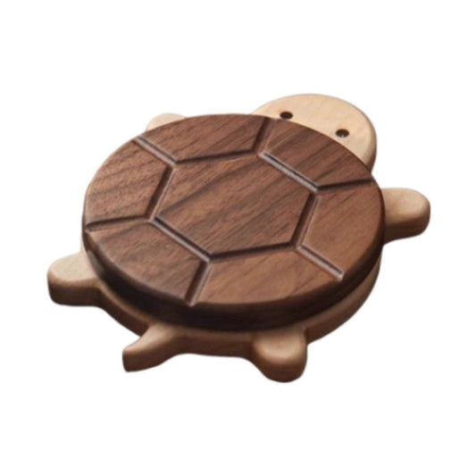 Wooden Cartoon Turtle Drink Coaster for Desktop Accessories V1263-JX-5439