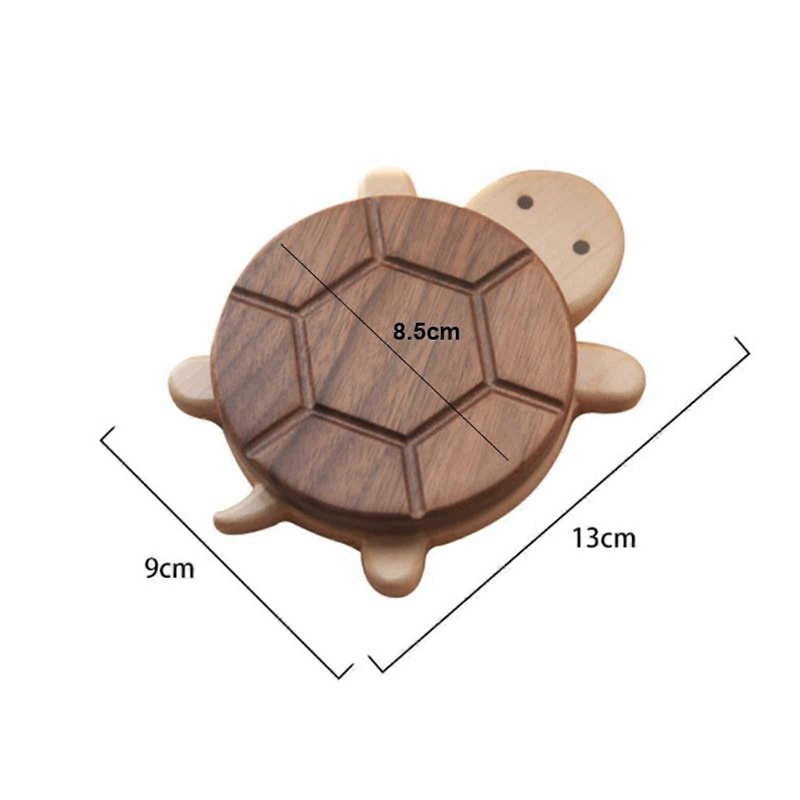 Wooden Cartoon Turtle Drink Coaster for Desktop Accessories V1263-JX-5439