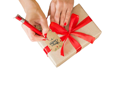 300Pcs/Roll Christmas Gift Sticker-Cowhide Color V1263-JX-544