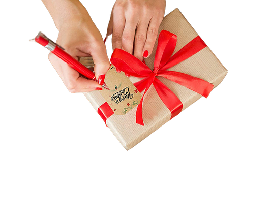 300Pcs/Roll Christmas Gift Sticker-Cowhide Color V1263-JX-544